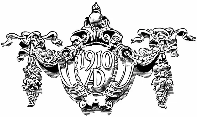 Illustration of a 1910 crest