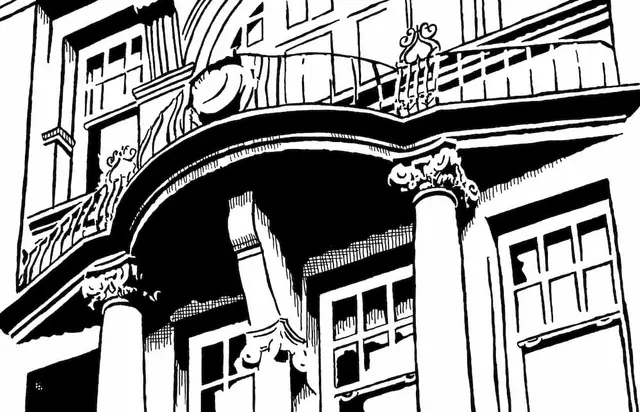 Illustration of a balcony