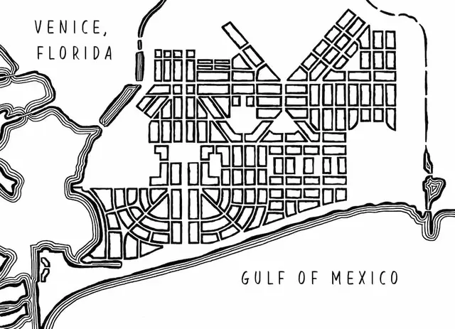 John Nolen's 1926 plan of Venice, Florida